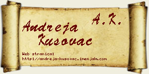 Andreja Kusovac vizit kartica